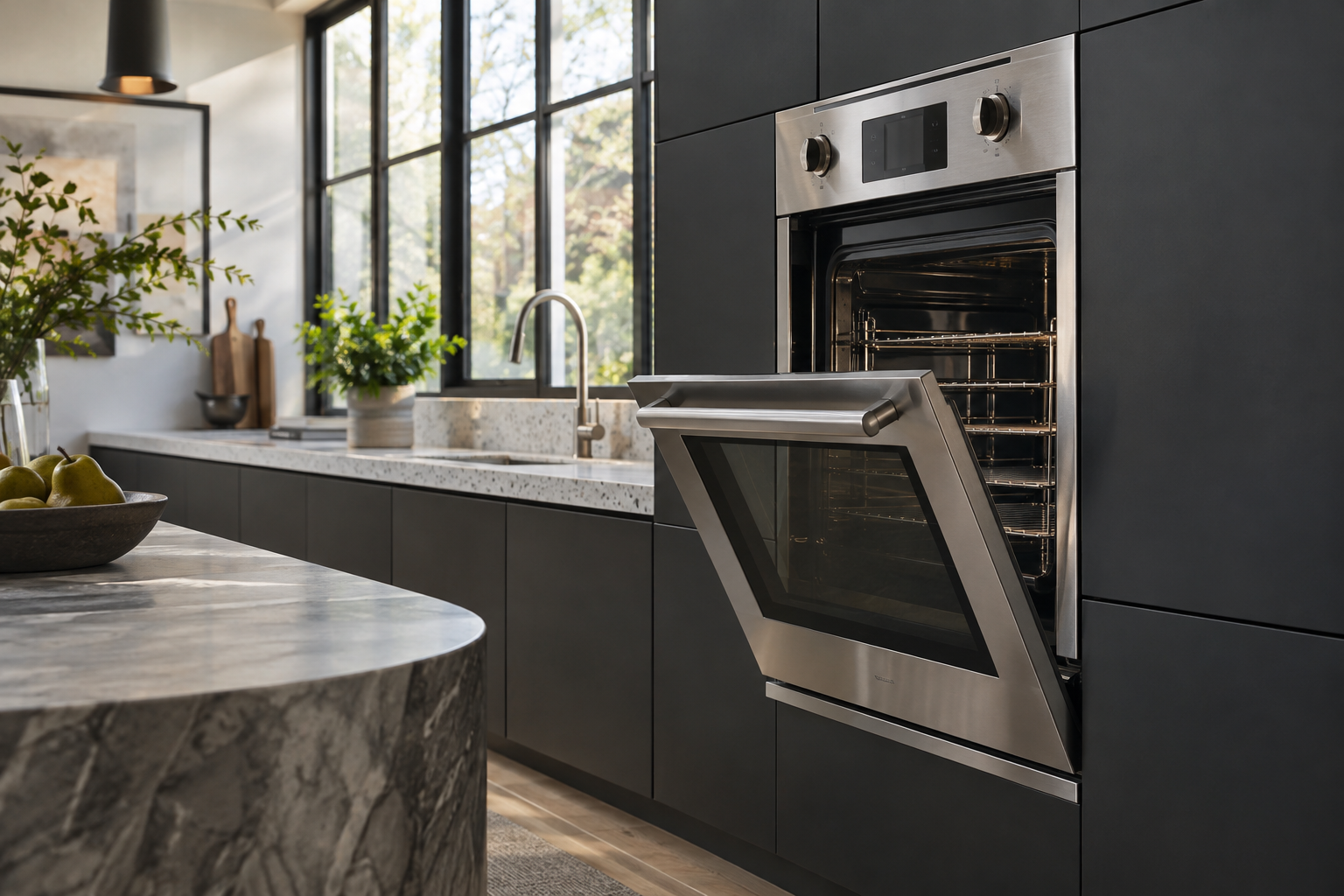 Illustrative Wolf oven in a residential kitchen — AI image for Sub-Zero Repair Riverside